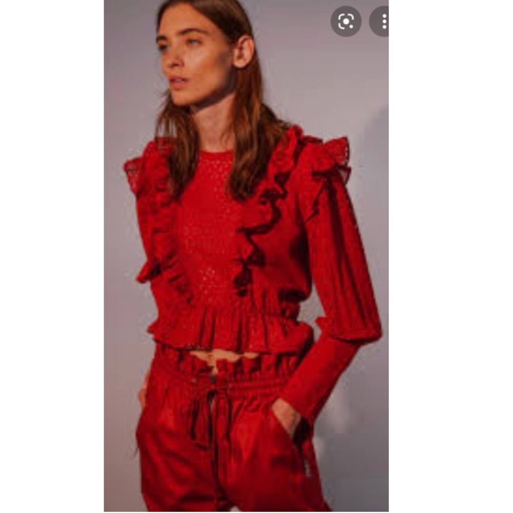 NWT Robert Rodriguez Eyelet Top - Picture 6 of 9